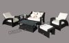 outdoor garden patio furniture rattan sofa set 6pcs with ottoman