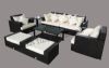 garden outdoor furniture patio rattan sofa set 8pcs with ottoman